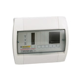 Centro de carga Schneider Electric QOX206 de 8 espacios con tapa transparente, vista en ángulo