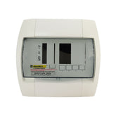 Centro de carga Schneider Electric QOX204 de 6 espacios con tapa transparente, vista frontal