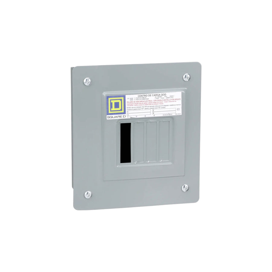 Centro de Carga Square D QOD 60A 2 Fases 4 Espacios NEMA 1 para Empotrar QOD4F
