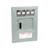 Centro de carga Square D QO816L100F de 8 espacios para empotrar, vista en ángulo