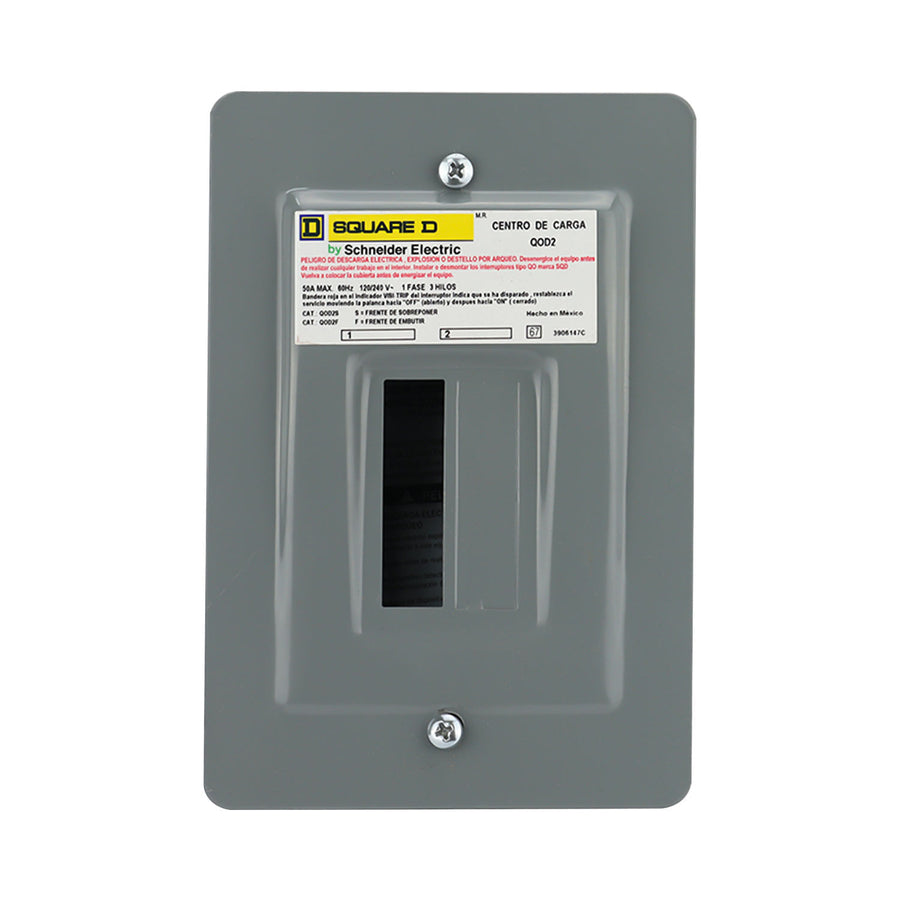 Centro de Carga Square D QOD 50A 2 Polos NEMA 1 para Empotrar QOD2F - imagen 2