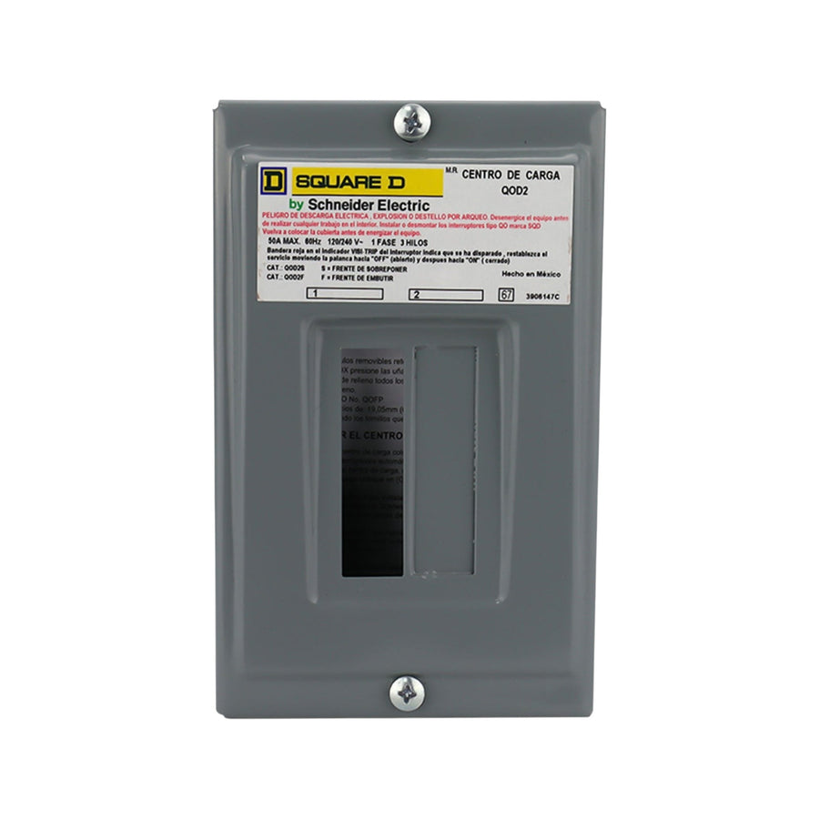Centro de Carga Square D QOD 50A 2 Polos NEMA 1 de Sobreponer QOD2S - imagen 2