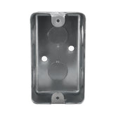 Caja Chalupa Rectangular Maquilados Rojas, Acero Galvanizado, Entradas de 1/2 pulg