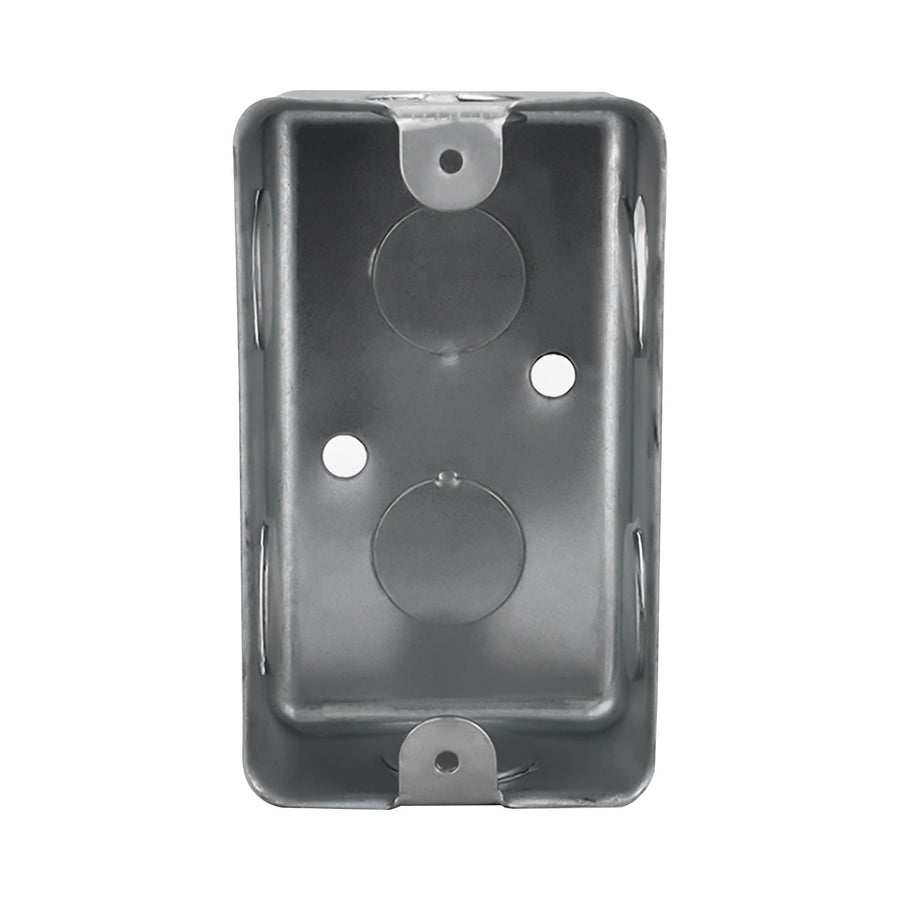 Caja Chalupa Rectangular Maquilados Rojas, Acero Galvanizado, Entradas de 1/2 pulg