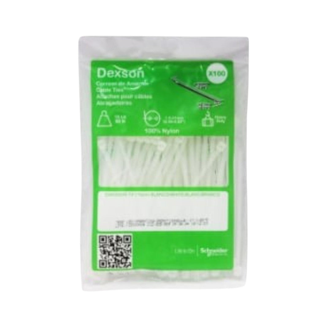Cincho Dexson 100x2.5mm T4 Blanco (Bolsa 100 pzas), vista 2