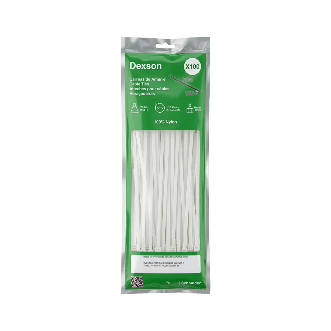 Cincho Dexson 350x4.8mm T14 Blanco (Bolsa 100 pzas)