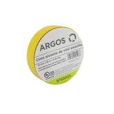 Cinta Aislante Argos de Vinil 19 mm x 18 m Color Amarillo