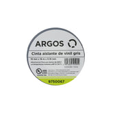 Cinta Aislante Argos de Vinil 19 mm x 18 m Color Gris - imagen 2