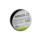 Cinta Aislante Argos de Vinil 19 mm x 18 m Color Negro