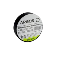 Cinta Aislante Argos de Vinil 19 mm x 18 m Color Negro