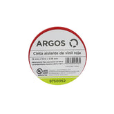 Cinta Aislante Argos de Vinil 19 mm x 18 m Color Rojo - imagen 2