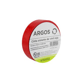 Cinta Aislante Argos de Vinil 19 mm x 18 m Color Rojo