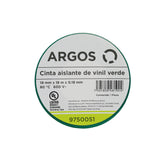 Cinta Aislante Argos de Vinil 19 mm x 18 m Color Verde - imagen 2