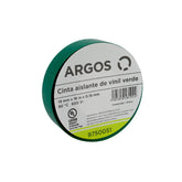Cinta Aislante Argos de Vinil 19 mm x 18 m Color Verde