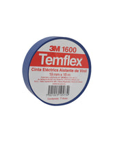 Cinta Eléctrica de PVC 3M Temflex 165, Color Azul, 19 mm x 18.3 m, para Aislamiento de 600V