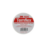 Cinta Eléctrica de PVC 3M Temflex 165, Color Blanco, 19 mm x 18.3 m, para Aislamiento de 600V - imagen 2