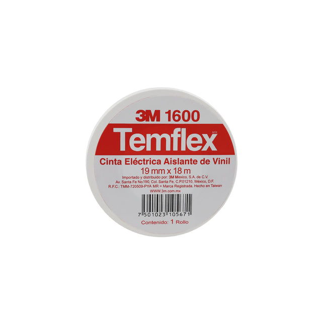 Cinta Eléctrica 3M Temflex 165 Blanco 19mm | PEFSA