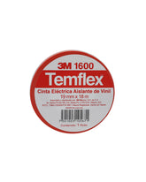 Cinta Eléctrica de PVC 3M Temflex 165, Color Rojo, 19 mm x 18.3 m, para Aislamiento de 600V - imagen 2