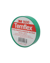 Cinta Eléctrica de PVC 3M Temflex 165, Color Verde, 19 mm x 18.3 m, para Aislamiento de 600V - imagen 5