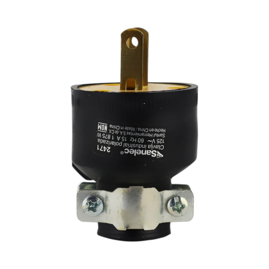 Clavija Industrial Polarizada Reforzada Sanelec, 15A 127V | SE324719