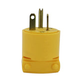 Clavija Recta Arrow Hart de Vinyl 2P 3H 20A 125V NEMA 5-20P, Amarilla