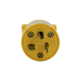 Clavija Recta Arrow Hart de Vinyl 2P 3H 20A 125V NEMA 5-20P, Amarilla - imagen 5