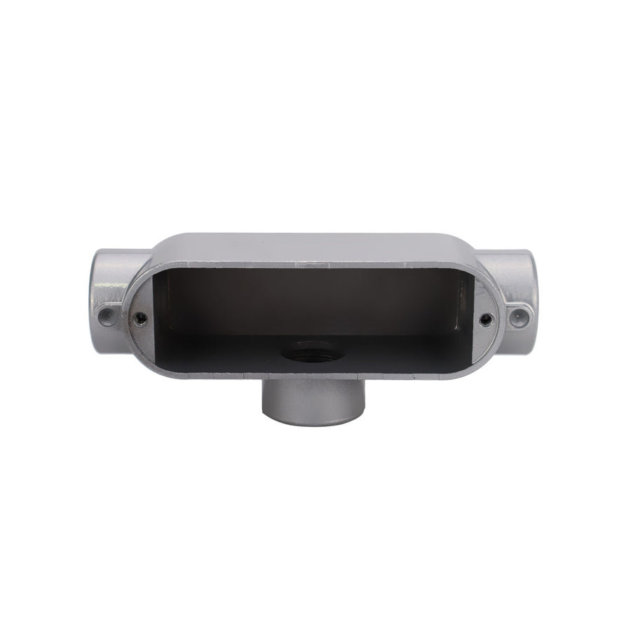 Caja Condulet Argos de Aluminio Tipo T, 3 Salidas de 1/2 pulgada