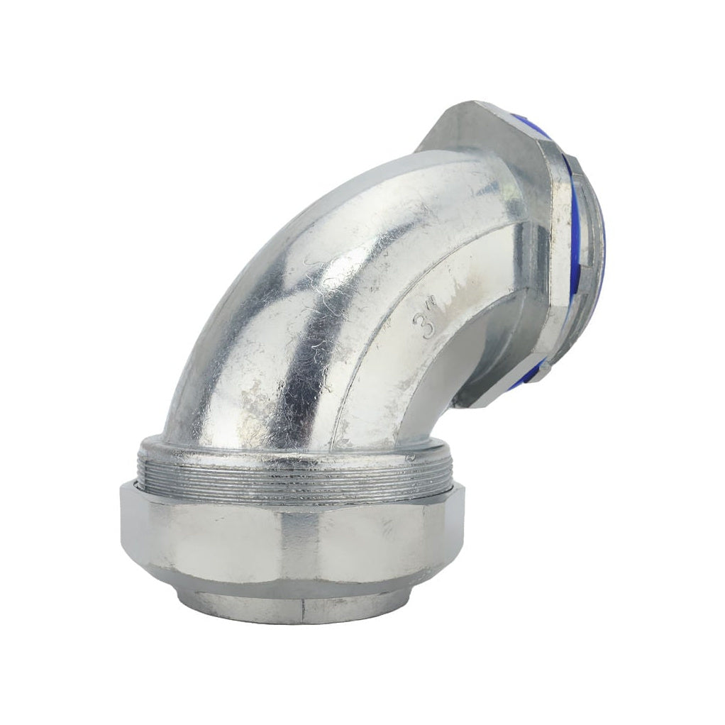 Conector Curvo 90° Liquid Tight de 3 Pulgadas para Tubería Industrial Argos