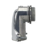 Conector Curvo de 90° de 3/4 de Pulgada para Tubería Flexible Metálica Argos