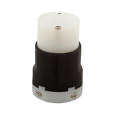 Conector Media Vuelta 2P 3H 15A 125V Nema L5-15 Color Negro con Blanco
