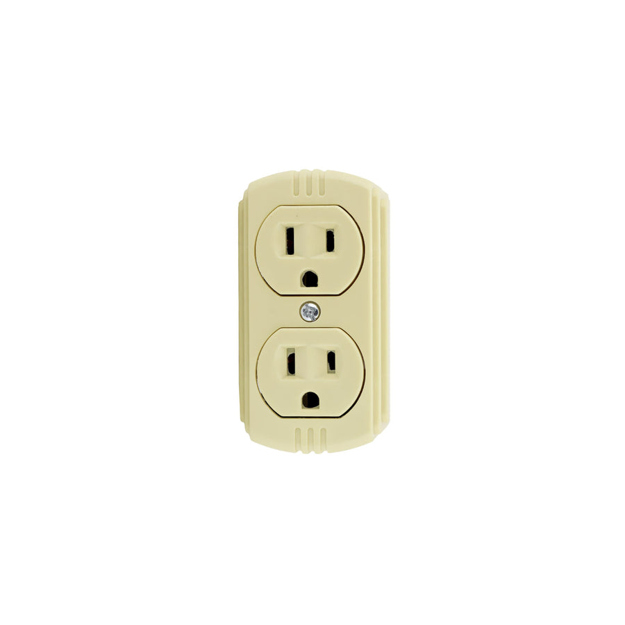 Contacto Doble Argos para Sobreponer Aterrizado 15A 127V Color Marfil