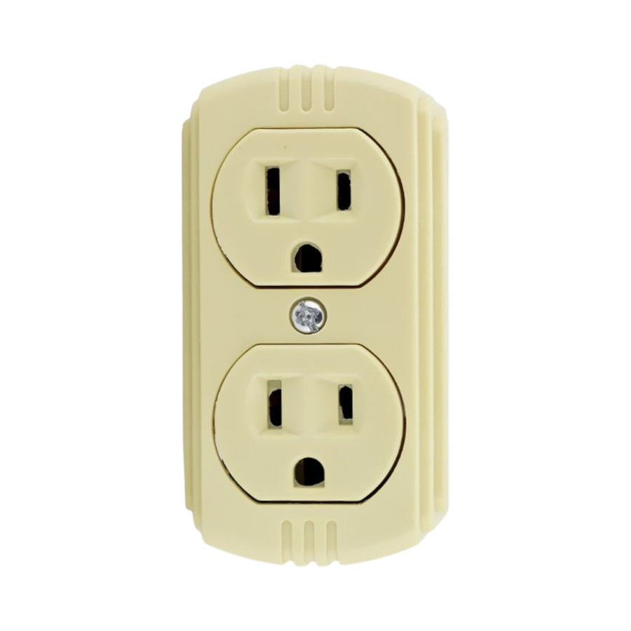 Contacto Doble Argos para Sobreponer Aterrizado 15A 127V Color Marfil