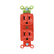 Contacto Doble Aterrizado Naranja Sanelec, con Soporte de Metal, 15A 127V | SE342980