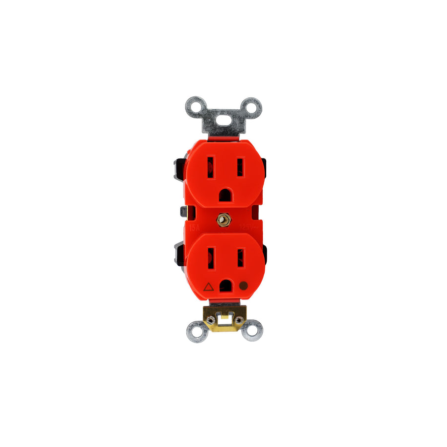 Contacto Doble Argos 15A 127V Aterrizado Aislado Color Naranja