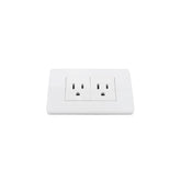 Contacto Argos Doble con Placa 15A 127V Color Blanco 36 mm
