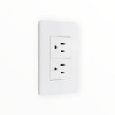 Contacto Argos Doble con Placa 15A 127V Color Blanco 36 mm
