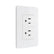 Contacto Argos Doble con Placa 15A 127V Color Blanco 36 mm