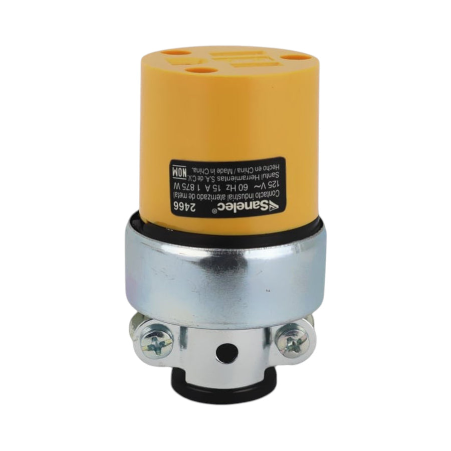 Contacto Industrial Metálico Aterrizado Sanelec, 15A 127V | SE324665