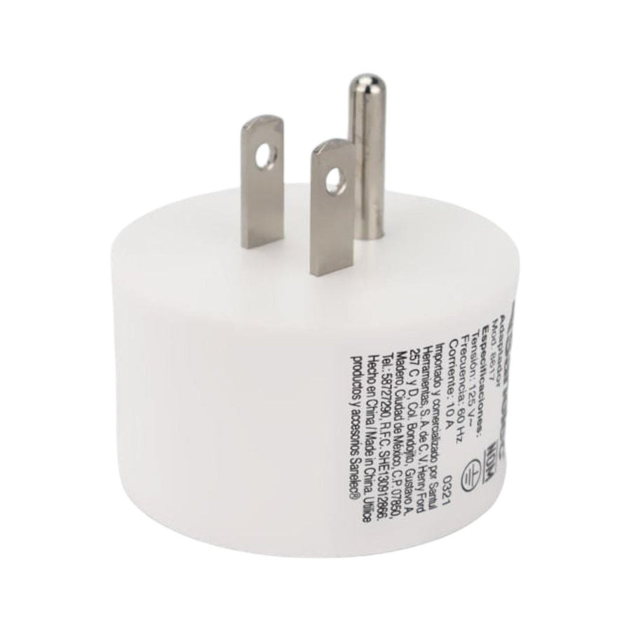 Contacto Inteligente (Smart Plug) Sanelec Wi-Fi, 10A 125V, Control por App y Voz