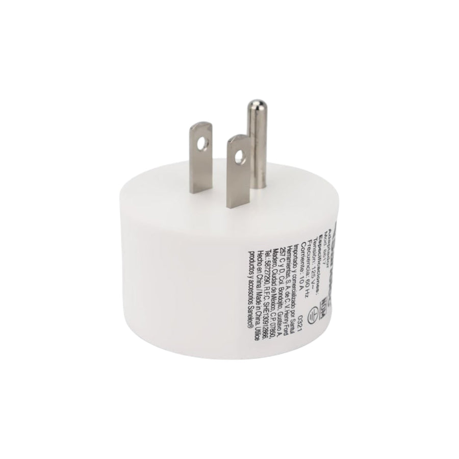 Contacto Inteligente (Smart Plug) Sanelec Wi-Fi, 10A 125V, Control por App y Voz
