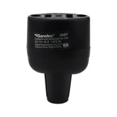 Contacto Oval Polarizado de Hule Sanelec, 15A 127V, Color Negro | SE324573
