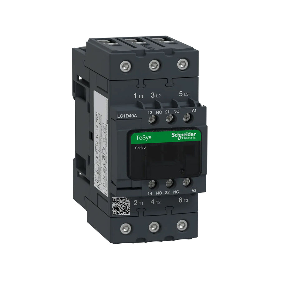 Contactor Schneider Electric TeSys D 3 Polos 40A Tensión de Bobina 110Vca LC1D40AF7