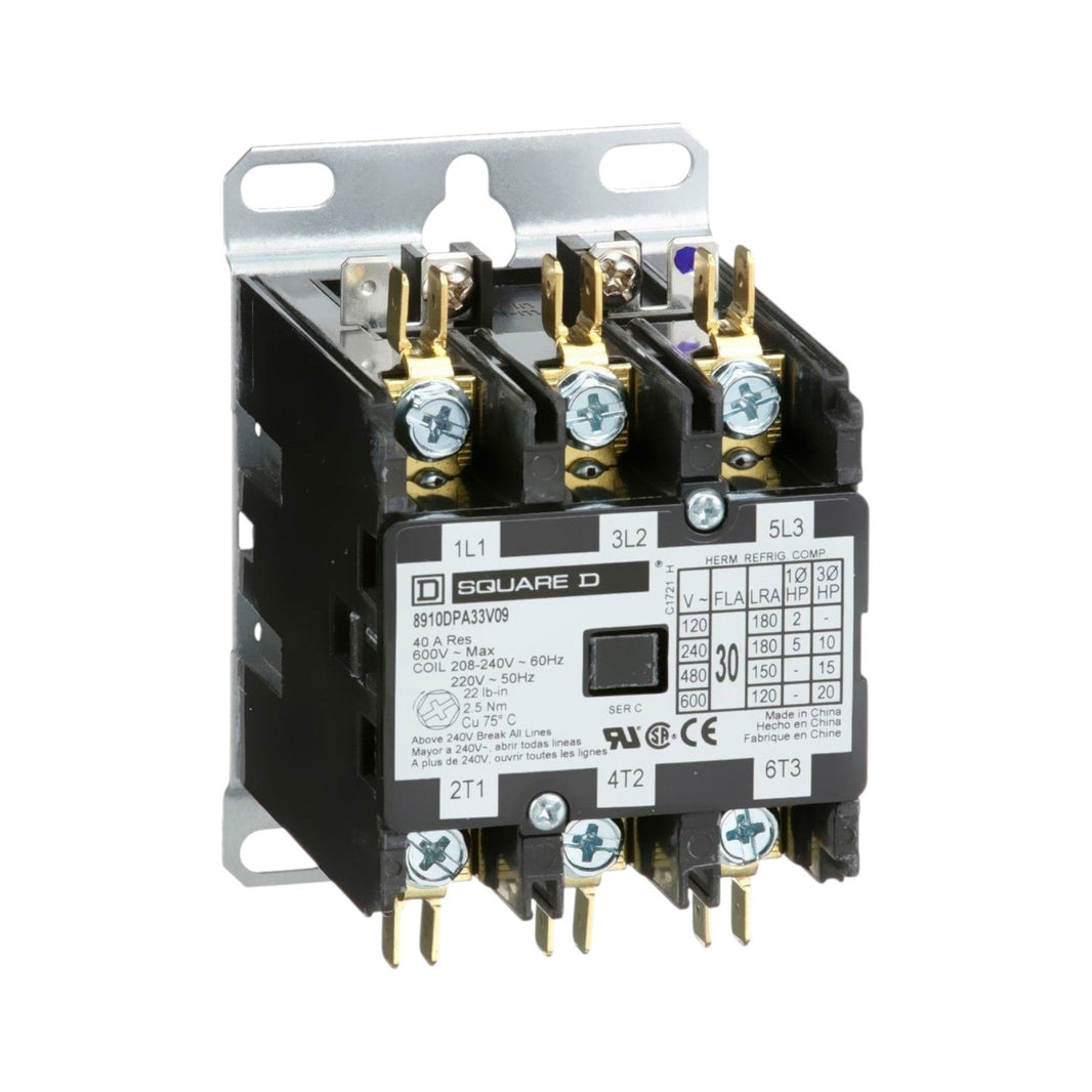 Contactor Magnético de Propósito Definido Square D 30A 3P 20HP 220Vca
