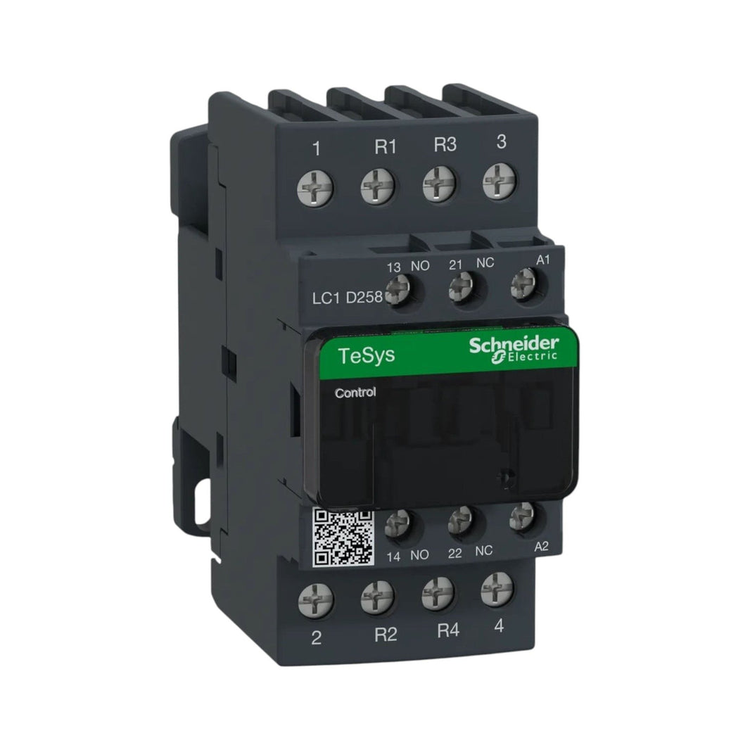 Contactor Schneider Electric TeSys D LC1D258F7, 4 Polos (2NA + 2NC), 40A, Bobina 110V CA.