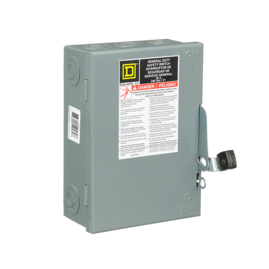 Interruptor de Seguridad Square D 3 Polos 60A NEMA 1 DU322