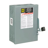 Interruptor de Seguridad Square D 3 Polos 60A NEMA 1 DU322