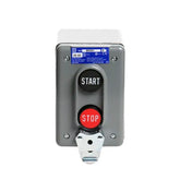 Estación de control completa, Harmony 9001B, 2 pulsadores START-STOP, 5A, 600V AC,1NO + 1NC, NEMA 4