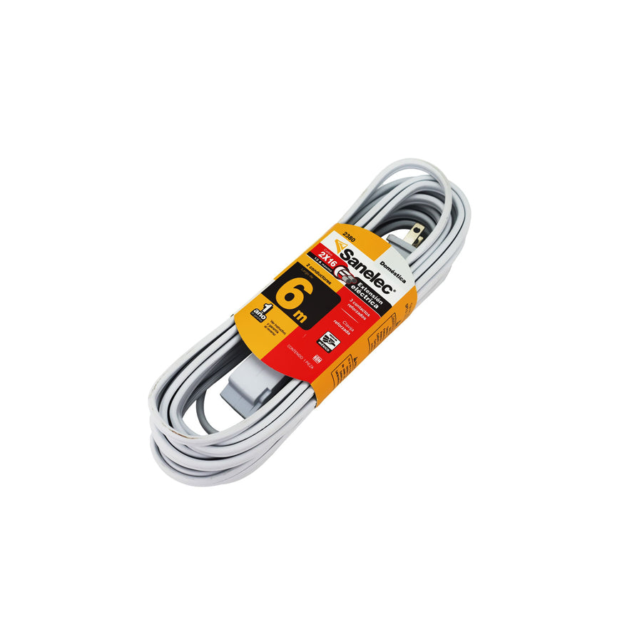 Extensión Doméstica Sanelec, 6 m, Blanca | SE323804