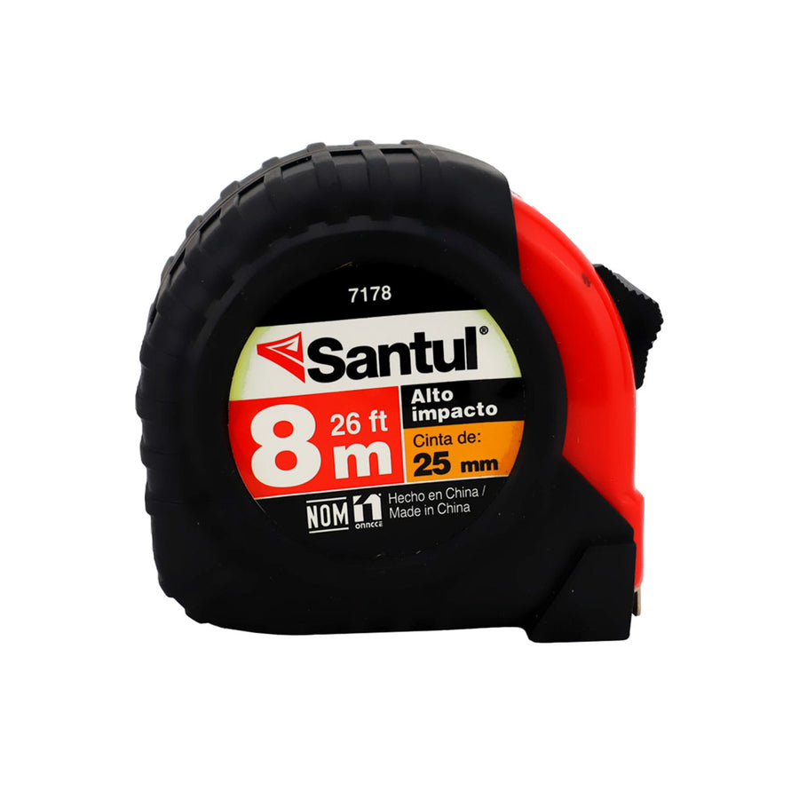 Flexómetro Santul 8m x 25mm Alto Impacto – Cinta Métrica Profesional