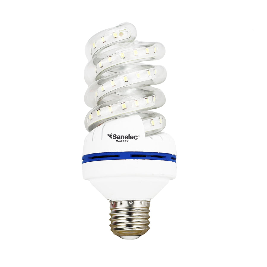 Foco Espiral LED Sanelec, Luz Fría 6500K, Base E27, 12W, | SE316318